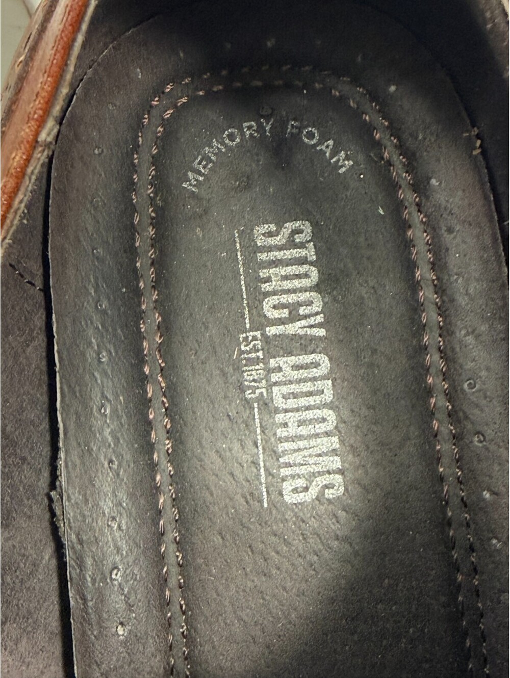 Stacy Adams Dickinson Cap Toe Oxford Dress Shoes Cognac Mens Size 14M 25066-221 - Picture 6 of 16